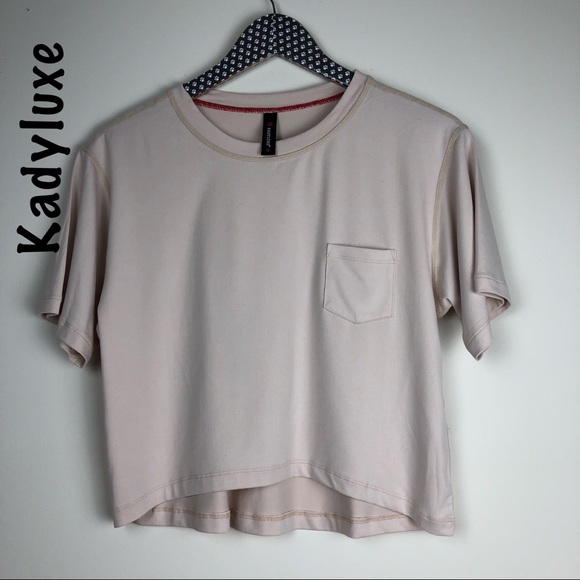 Kadyluxe Tops - Kadyluxe Milky Silk pocket Crop top Sz S